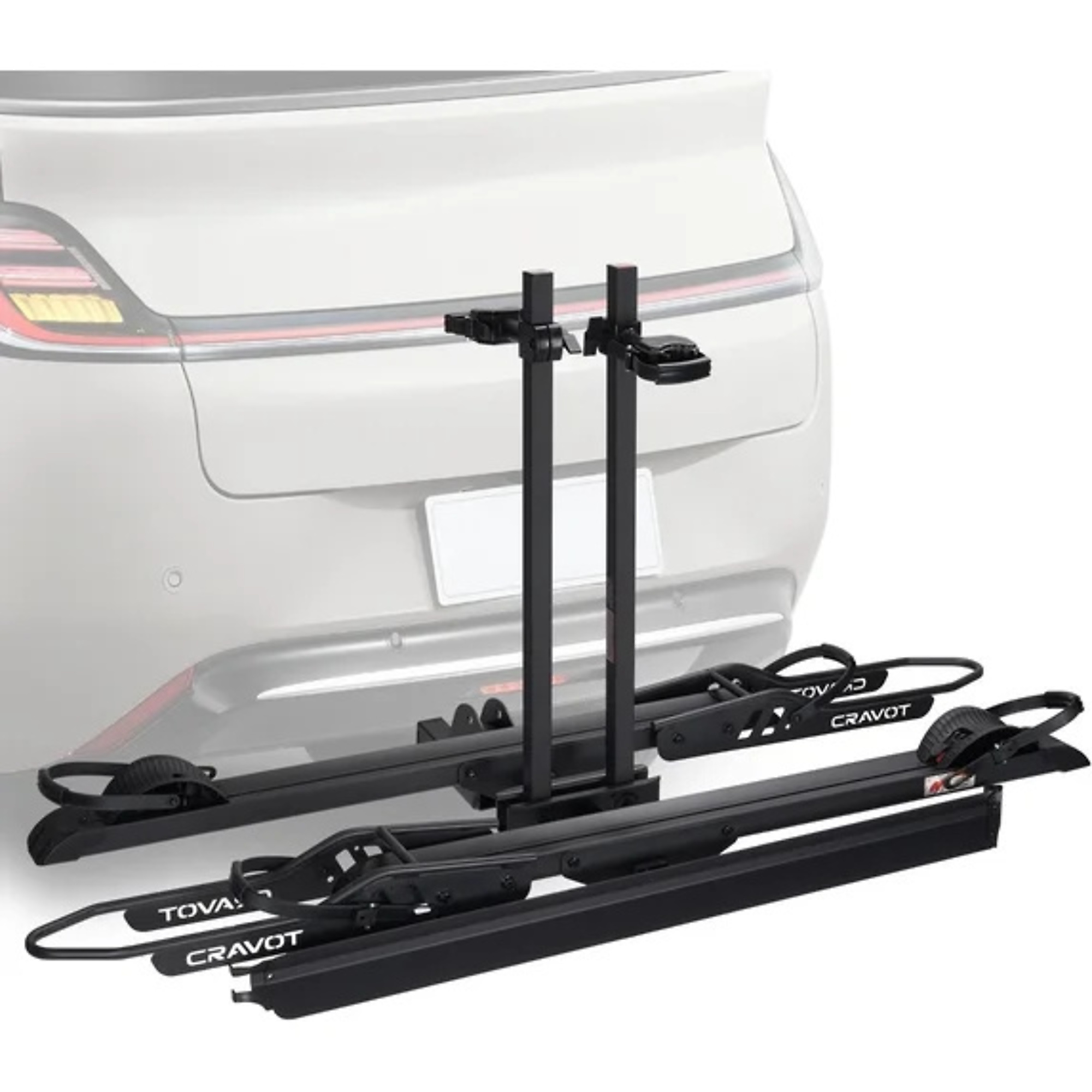 Foldable Hitch 2-Bike Rack, 5" Fat Tire Support, Fits RV/SUVs/Trucks SUVs, 2" Receiver